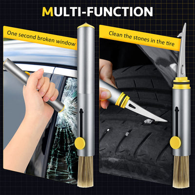 Multifunctional Car Cleaning & Detailing Kit Interior & Exterior Brush Set