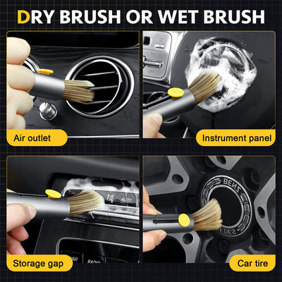 Multifunctional Car Cleaning & Detailing Kit Interior & Exterior Brush Set