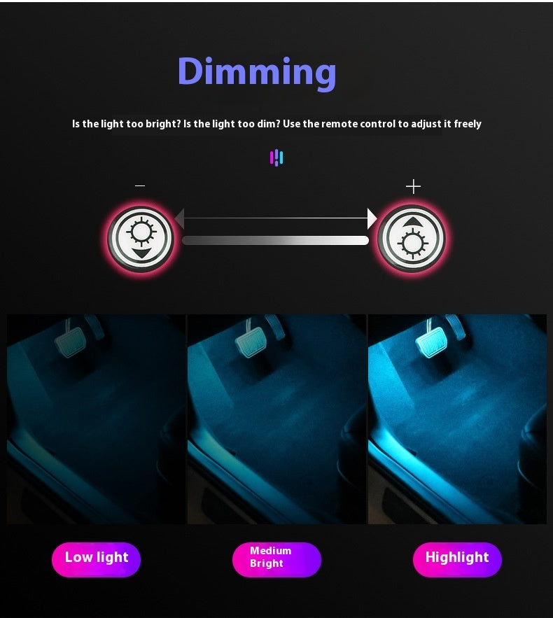Car Atmosphere Light Car Interior Retrofitting Wireless Magnetic Led Atmosphere Light