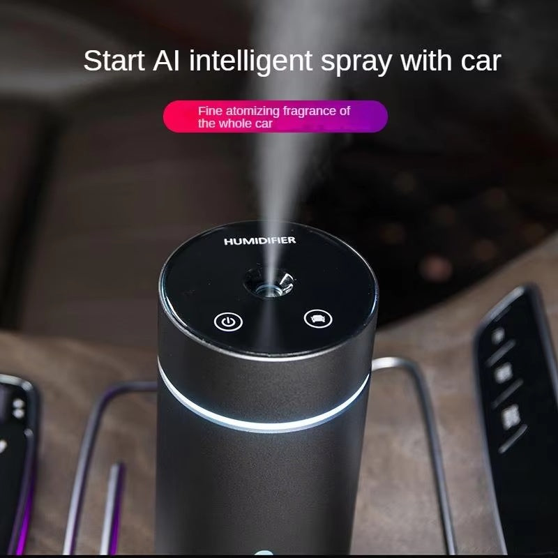 Portable Car Air Humidifier Aluminium Essential Oil Diffuser 260ml Car Aroma Diffuser For Home Office